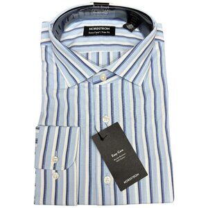 NWT Men's NORDSTROM Tech-Smart Trim Fit Easy Care‎ Dress Shirt | 16.5 X 36-37